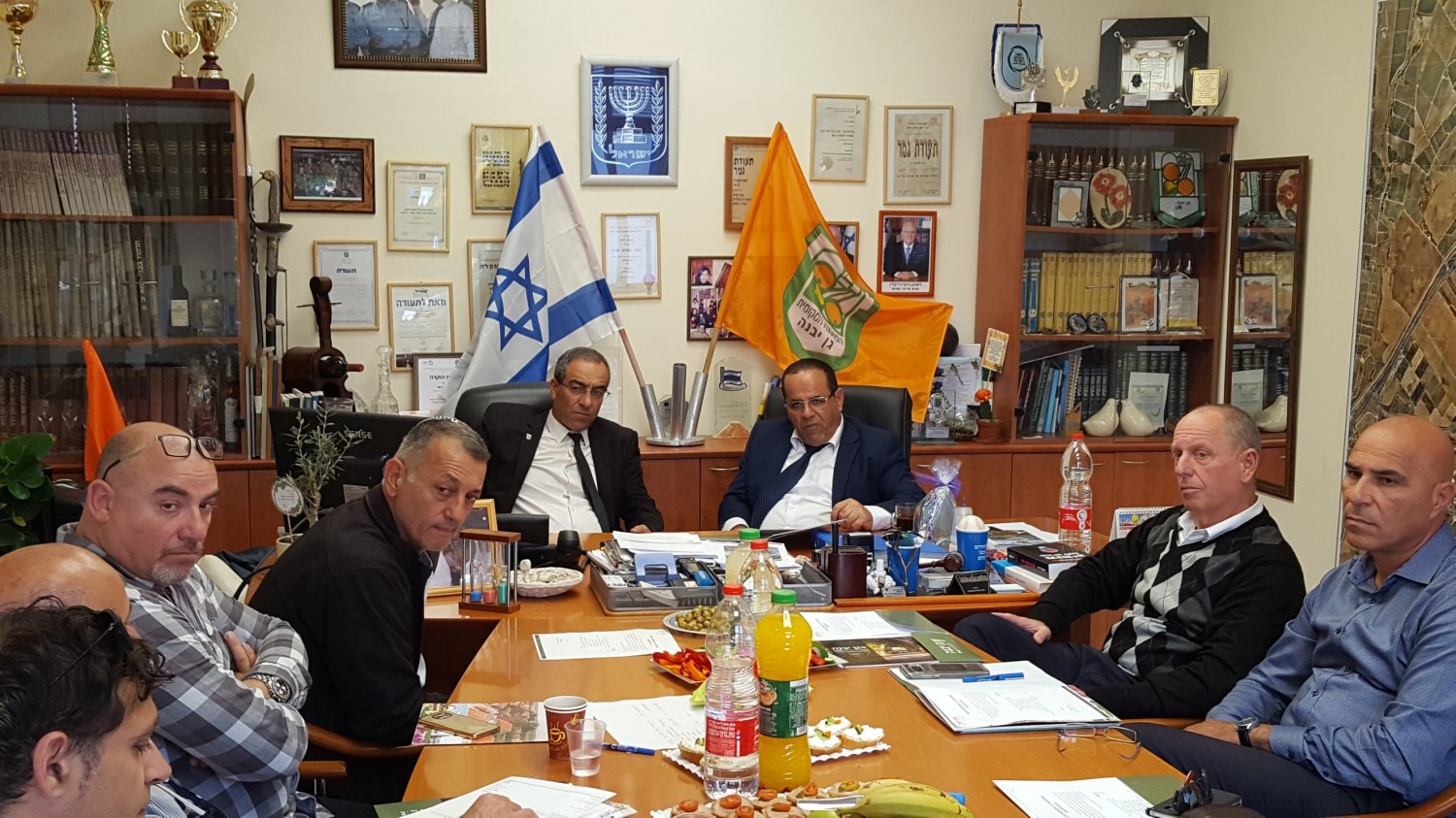 ביקור שר התקשורת בגן יבנה