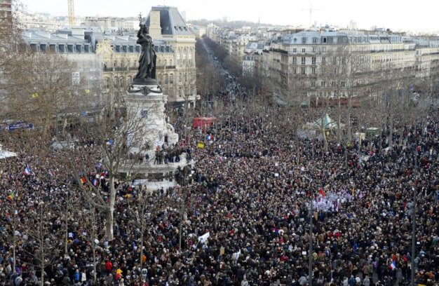 4 מיליון צועדים כנגד הטרור. צרפת