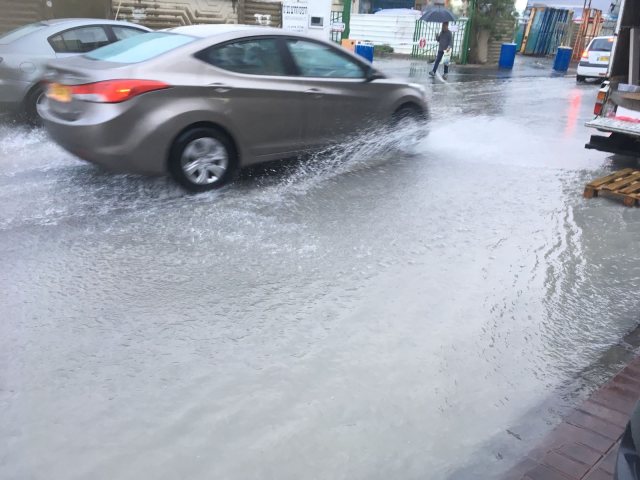 כביש מוצף באזור התעשייה החדש. האם המראה יחזור על עצמו?
