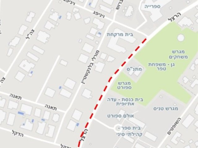 הקטע בו יבוצעו העבודות (באדיבות תאגיד מי יבנה)
