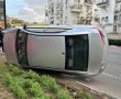 תאונה באשדוד: הרכב התהפך, הנוסע נפצע